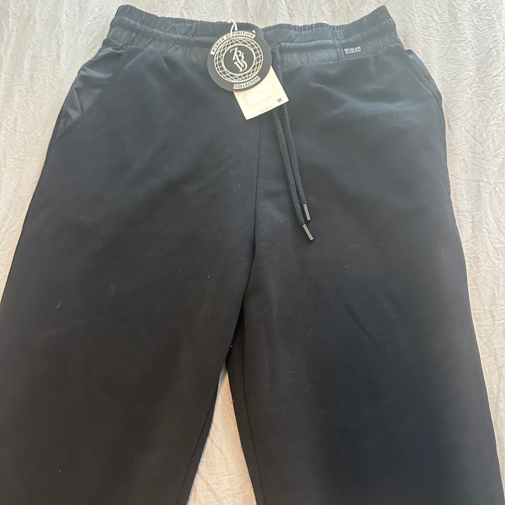 Zara Woman Definition Collection Black Jogger Sweatpants high waisted NWT Size L - Picture 3 of 10